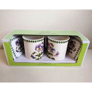 Portmeirion Botanic Garden Pansy 4 Piece Mug & Coaster Set for Coffee Tea